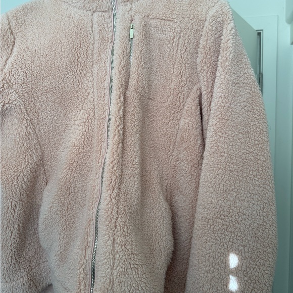 Calvin Klein Cozy Pink Sherpa Zip-Up Jacket - Picture 1 of 4